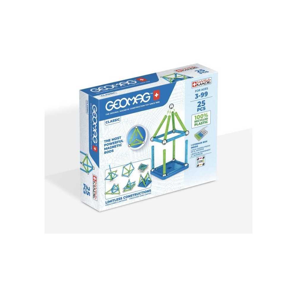 Jeu de construction magnétique - GEOMAG - Classic Recycled 25 pieces