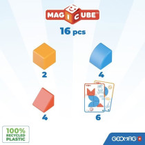 Blocs magnétiques - GEOMAG - Magicube Blocks & Cards - 16 pieces - É