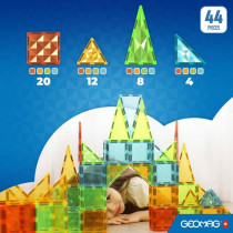 Tuiles magnétiques - GEOMAG - Tiles Gems 4102 - 44 pieces - Formes g