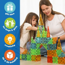 Tuiles magnétiques - GEOMAG - Tiles Gems 4102 - 44 pieces - Formes g