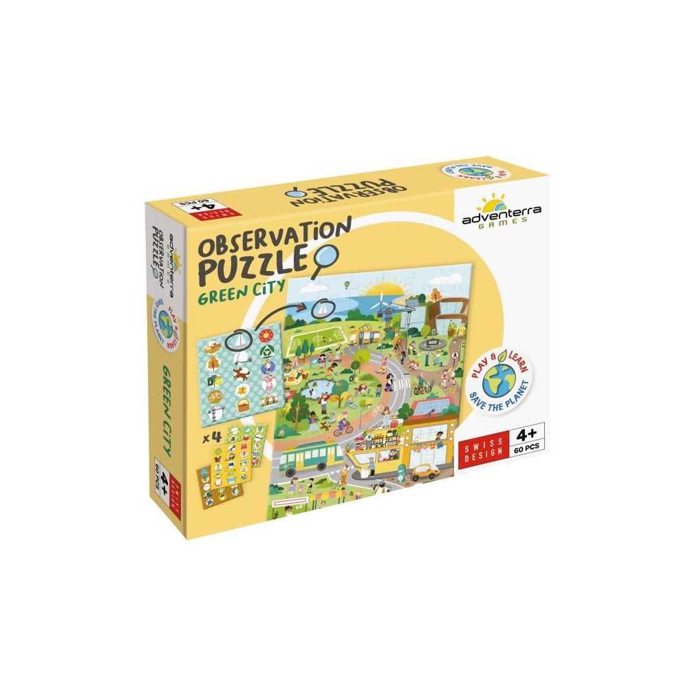 Jeux éducatifs - GEOMAG - Observation Puzzle Green City - Puzzle éco