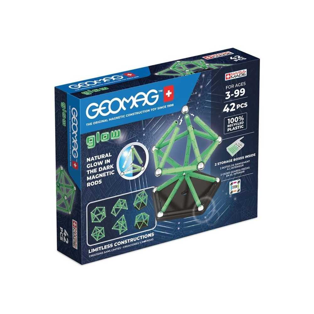 Coffret de construction - GEOMAG - Glow Recycled - 42 pieces - Lumines