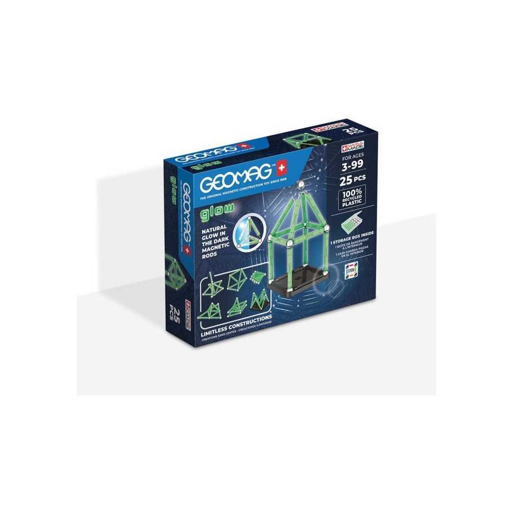 Coffret de construction - GEOMAG - Glow Recycled - 25 pieces - Lumines