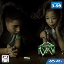 Coffret de construction - GEOMAG - Glow Recycled - 25 pieces - Lumines