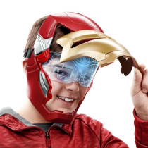 Masque électronique d'Iron Man a visiere mobile, avec effets lumineux