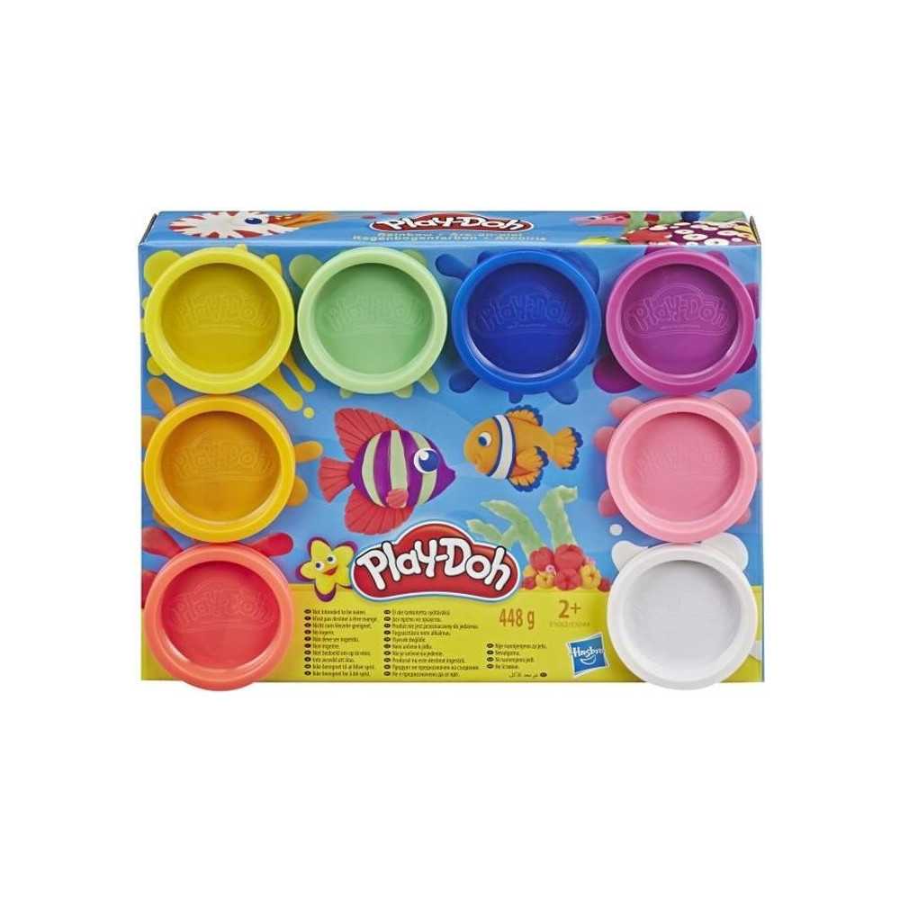 Play-Doh 8 pots Arc-en-ciel, Pâte a modeler, 8 pots de 56g chacun