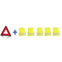Pack sécurité - HTC EQUIPEMENT - 1 triangle + 5 gilets de sécurité