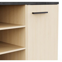 Enfilade Buffet - KENT - Chene de fil / Sidewalk - 3 portes ouvrantes