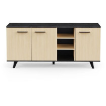 Enfilade Buffet - KENT - Chene de fil / Sidewalk - 3 portes ouvrantes