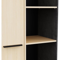 Buffet haut H 153,9 cm - KENT - Chene de fil / Sidewalk - 1 porte - 4