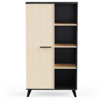 Buffet haut H 153,9 cm - KENT - Chene de fil / Sidewalk - 1 porte - 4