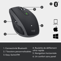 Souris sans fil - LOGITECH - MX Anywhere 2S - Noir