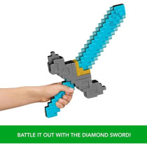 Minecraft Épée et Pioche 2 en 1, accessoire inspiré de Minecraft :