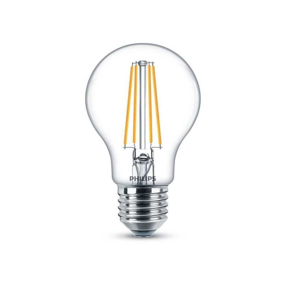 PHILIPS LED Classic 60W Standard E27 Blanc Chaud Non Dimmable Lot de 2
