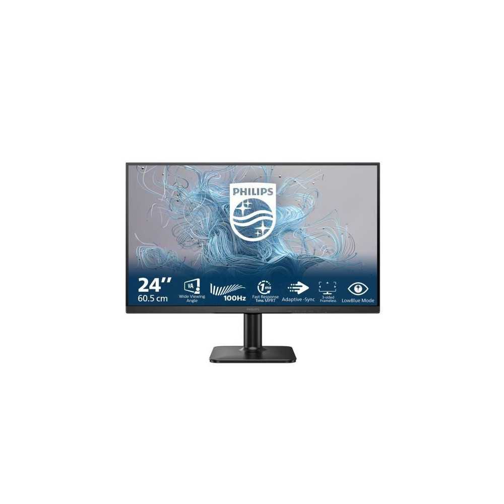 Moniteur PC - Philips - 24E2N1100LB - 24 FHD - VA - 1ms - 100Hz - Adap