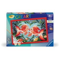 CreArt Kids 31x21cm Bisous de poissons, Kit de peinture par numéros N