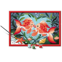 CreArt Kids 31x21cm Bisous de poissons, Kit de peinture par numéros N
