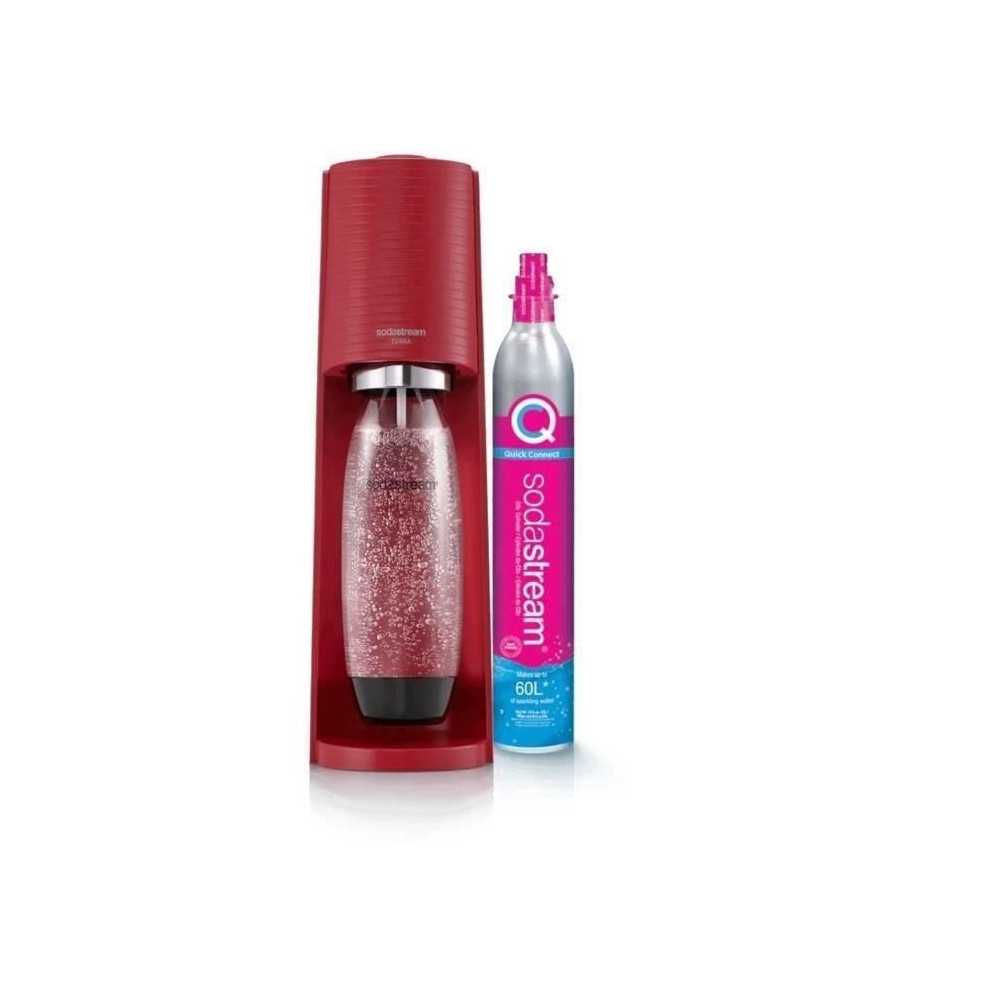 Machine a eau pétillante SODASTREAM - TERRA Rouge - 1 bouteille 1L co