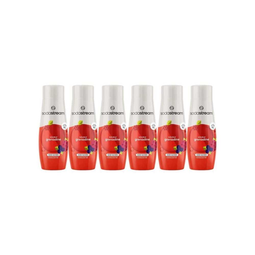 Concentrés SODASTREAM - Lot de 6 concentrés Grenadine sans sucres -