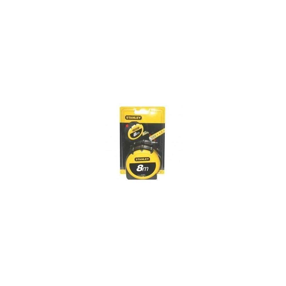 Mesure a ruban STANLEY - 8m x 25mm - Ruban en acier laqué avec croche