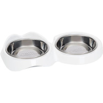 Gamelle pour chat - CATIT - PIXI - 2 x 200ml - Double - Bols en acier