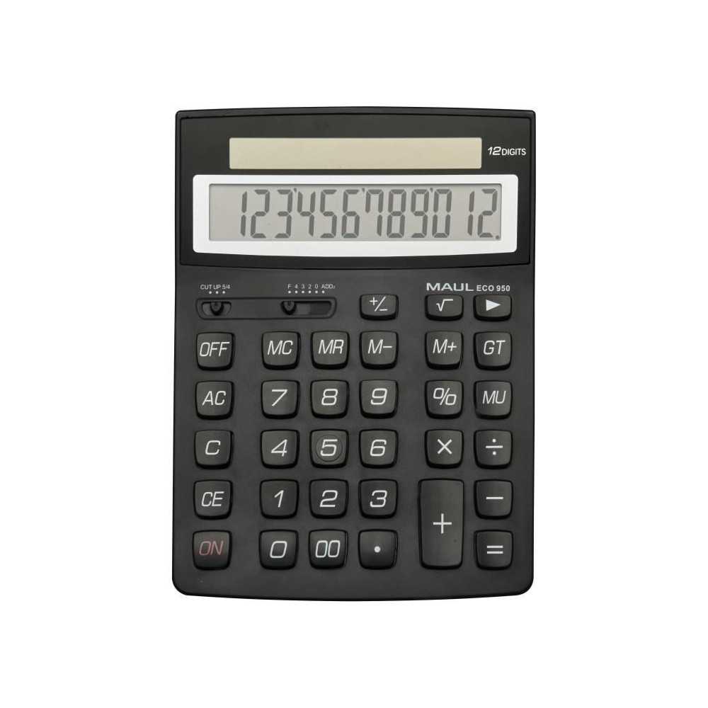 Calculatrice de bureau - MAUL - ECO 950 - 12 chiffres - Noir