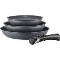 Batterie de cuisine ARTHUR MARTIN AM521GM Set de 3 poeles - Gris Mat 2