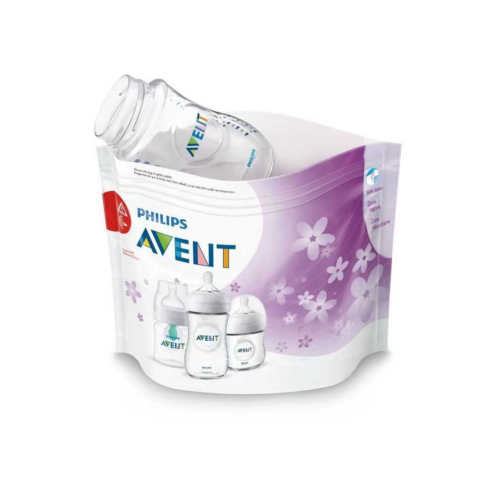 Sachets de stérilisation - PHILIPS AVENT - Micro-ondes - 5 sachets Sachets de stérilisation - PHILIPS AVENT - Micro-ondes - 5 sachets