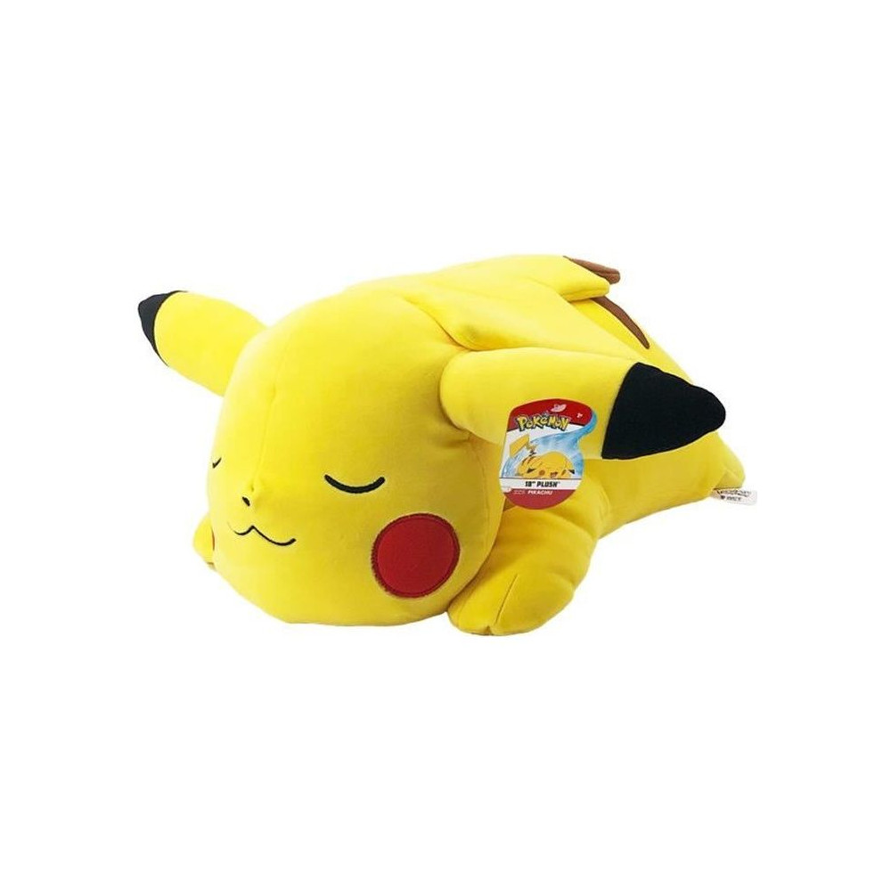 Peluche Pikachu Dort 40 cm - Pokémon - BANDAI - Doudou ou Oreiller -