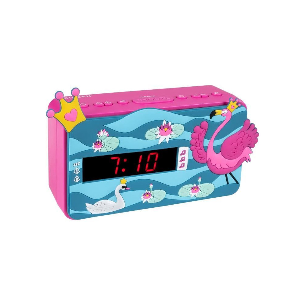 Réveil LED BIGBEN INTERACTIVE R15PRINCESS3D - Effet 3D - Décor princ