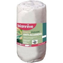 Couette chaude anti-acariens - 400 gr/m² - BLANREVE - 240 x 220 cm -