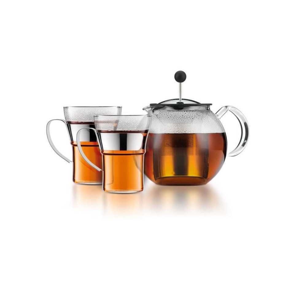 Théiere a piston - BODUM - ASSAM SET - 1.0 l avec couvercle, filtre i