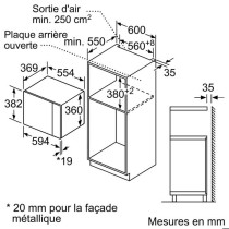 Bosch Serie | 4 BFL553MS0 Four micro-ondes monofonction intégrable 25