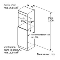 Bosch Réfrigérateur 1 porte intégrable a glissieres 119l - KIL22NSE