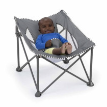 BRIGHT STARS Transat bébé pliable Gris Pop 'N Chill, pare soleil SPF