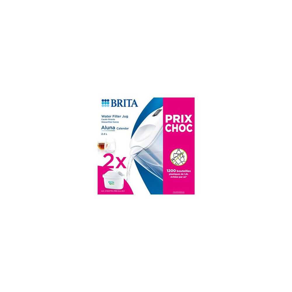 Carafe filtrante BRITA Aluna Calendar 2 mois MAXTRA PRO blanche - 2,4L