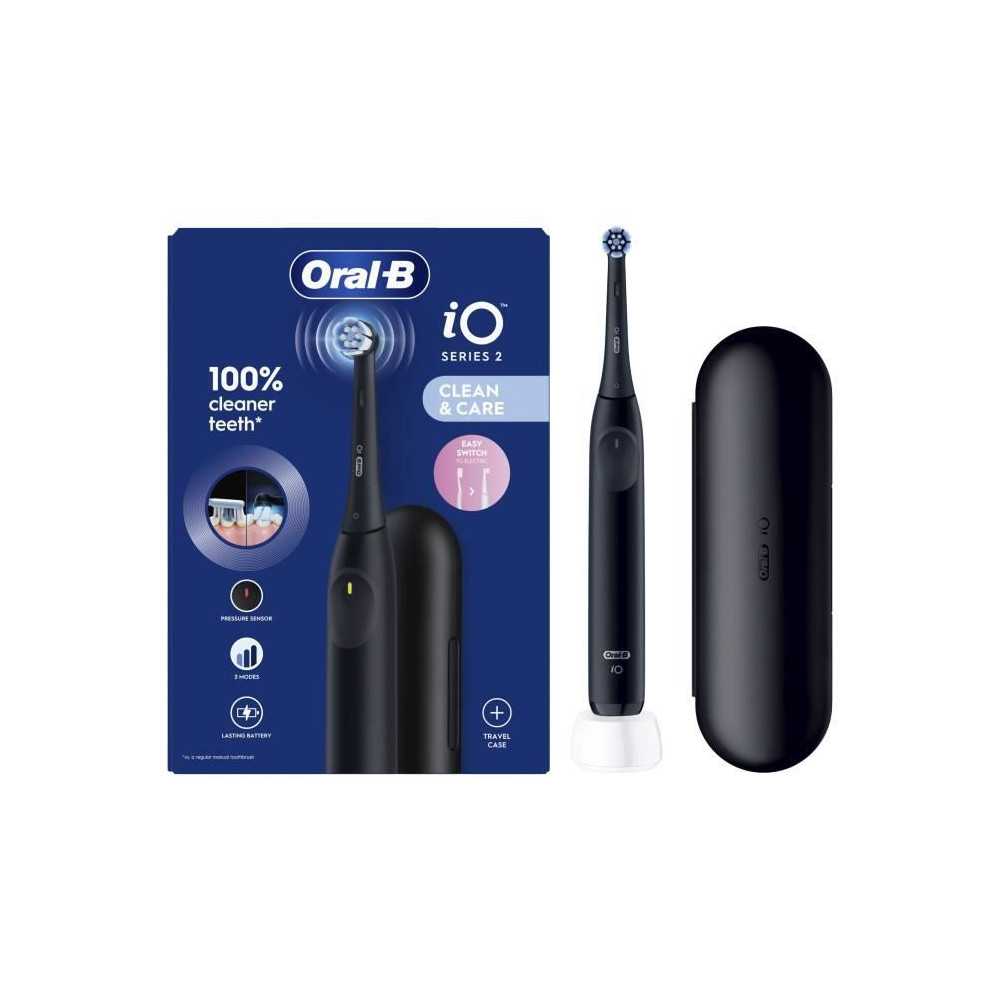 Brosse a dents électrique - ORAL B - iO2 Series - Noir Nuit + Étui d