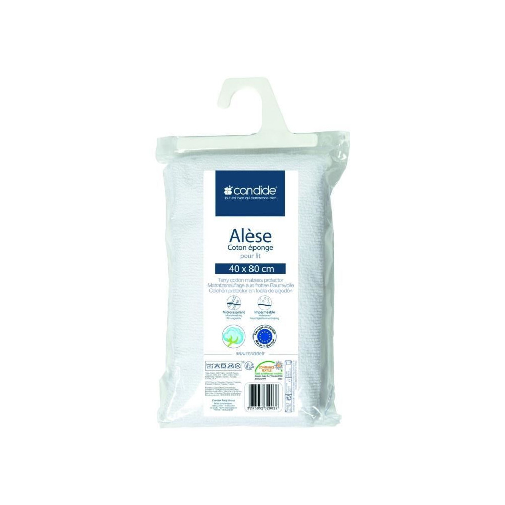 Alese éponge - CANDIDE - 232003 - 40x80 cm - Blanc