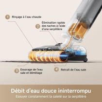 MOVA X4 Pro - Aspirateur Laveur - Lavage a l'eau chaude - Anti-encheve