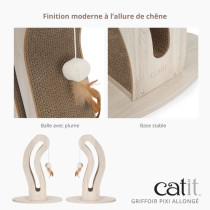 Griffoir pour chat - CATIT - Pixi Queue de chat - Avec balle en tissu