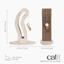 Griffoir pour chat - CATIT - Pixi Queue de chat - Avec balle en tissu