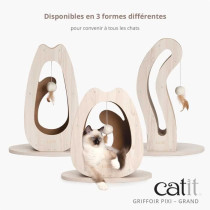 Griffoir pour chat - CATIT - Pixi Queue de chat - Avec balle en tissu