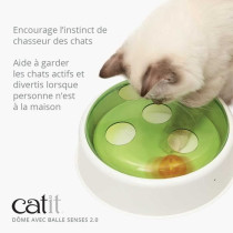 Jouet pour chat - CATIT - Senses 2.0 - Dôme avec balle - Plaque pivot