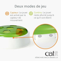 Jouet pour chat - CATIT - Senses 2.0 - Dôme avec balle - Plaque pivot