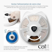 Fontaine a eau pour chat - CATIT - PIXI - 2,5L - Avec LED - Trois rég