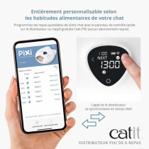 Fontaine a eau pour chat - CATIT - PIXI - 2,5L - Avec LED - Trois rég