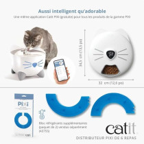 Fontaine a eau pour chat - CATIT - PIXI - 2,5L - Avec LED - Trois rég