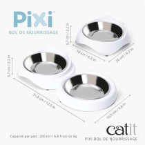 Gamelle pour chat - CATIT - PIXI - 200ml - Bols en acier inoxydable am