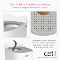 Maison de toilette Bac a litiere pour chat - CATIT - Pixi Box - Entré