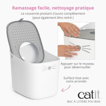 Maison de toilette Bac a litiere pour chat - CATIT - Pixi Box - Entré